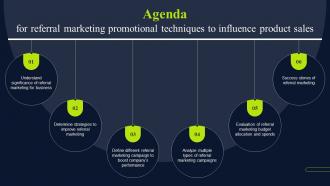 Agenda Referral Marketing Promotional Techniques Influence Product Sales MKT SS V