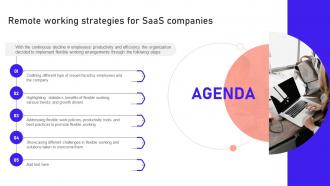Agenda Remote Working Strategies For SaaS Companies Remote Working Strategies