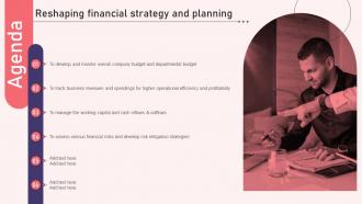 Agenda Reshaping Financial Strategy And Planning Ppt Slides Background Images