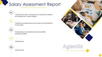 Agenda Salary Assessment Report Ppt Slides Background Images