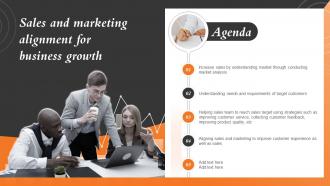 Agenda Sales And Marketing Alignment For Business Growth Strategy SS V