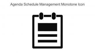 Agenda Schedule Management Monotone Icon In Powerpoint Pptx Png And Editable Eps Format