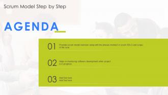 Agenda Scrum Model Step By Step Ppt Slides Background Images