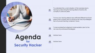 Agenda Security Hacker Ppt Powerpoint Presentation Gallery Graphics Download