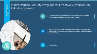 Agenda Security Program For Effective Cybersecurity Risk Management