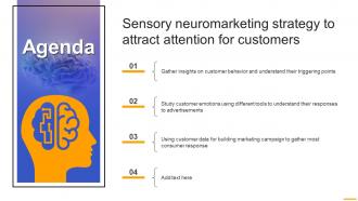 Agenda Sensory Neuromarketing Strategy To Attract Attention MKT SS V
