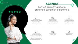 Agenda Service Strategy Guide To Enhance Customer Experience Strategy SS