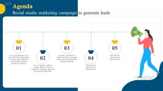 Agenda Social Media Marketing Campaign To Generate Leads MKT SS V