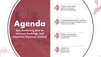 Agenda Spa Marketing Plan To Increase Bookings And Maximize Business Revenue