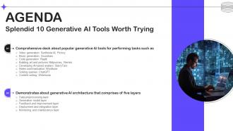 Agenda Splendid 10 Generative Ai Tools Worth Trying AI SS V