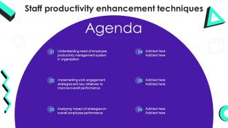 Agenda Staff Productivity Enhancement Techniques