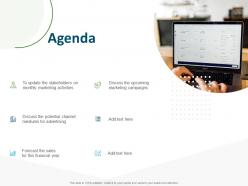 Agenda stakeholders monthly marketing activities n44 ppt powerpoint presentation layout ideas