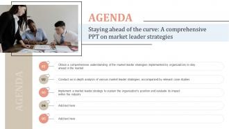 Agenda Staying Ahead Of The Curve A Comprehensive PPT On Market Strategy SS V