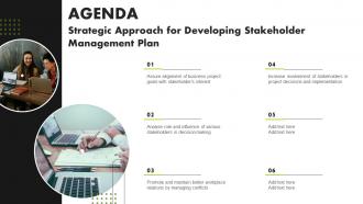 Agenda Strategic Approach For Developing Stakeholder Management Plan