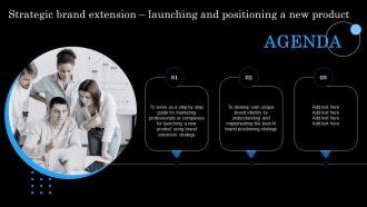 Agenda Strategic Brand Extension Launching And Positioning A New Product
