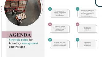 Agenda Strategic Guide For Inventory Management And Tracking