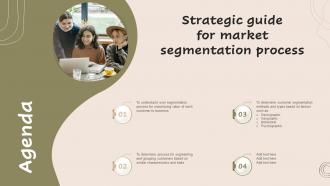 Agenda Strategic Guide For Market Segmentation Process MKT SS V