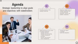 Agenda Strategic Leadership To Align Goals And Objectives With Stakeholders Strategy SS V