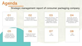 Agenda Strategic Management Report Of Consumer Packaging Company MKT SS V