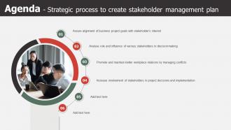 Agenda Strategic Process To Create Stakeholder Management Plan