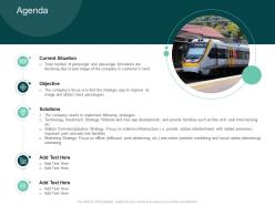 Agenda strategies improve perception railway company ppt show rules