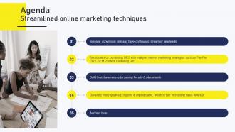 Agenda Streamlined Online Marketing Techniques MKT SS V