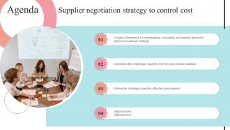 Agenda Supplier Negotiation Strategy To Control Cost Strategy SS V
