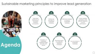Agenda Sustainable Marketing Principles To Improve Lead Generation MKT SS V