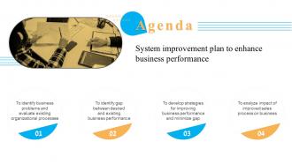 Agenda System Improvement Plan To Enhance Business Performance