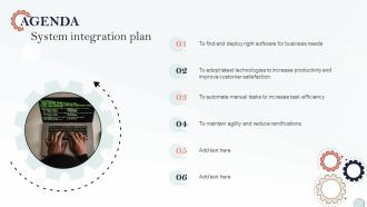 Agenda System Integration Plan Ppt Slides Background Images