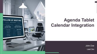 Agenda Tablet Calendar Integration PPT Outline AT