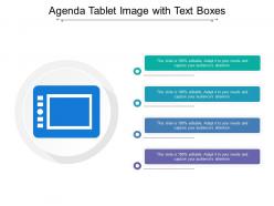 Agenda tablet image with text boxes