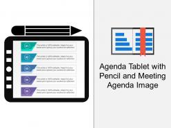 Agenda tablet with pencil and meeting agenda image