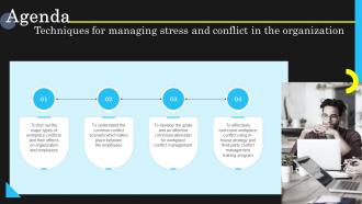Agenda techniques for managing stress and conflict in the organization