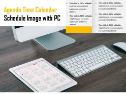 Agenda time calendar schedule image with pc
