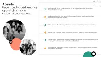 Agenda Understanding Performance Appraisal A Key To Organizational