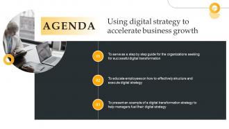 Agenda Using Digital Strategy To Accelerate Business Growth Strategy SS V