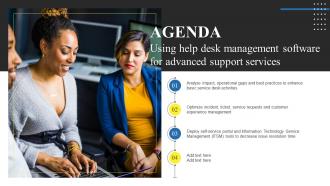 Agenda Using Help Desk Management Software For Advanced Support Services