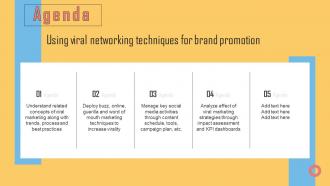 Agenda Using Viral Networking Techniques For Brand Promotion