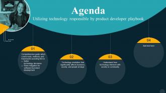 Agenda Utilizing Technology Responsible By Product Developer Playbook