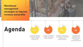 Agenda Warehouse Management Strategies To Improve Revenue And Profits