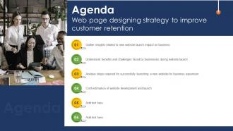 Agenda Web Page Designing Strategy To Improve Customer Retention