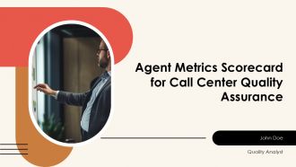 Agent Metrics Scorecard For Call Center Quality Assurance PPT PowerPoint AT