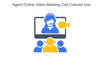 Agent Online Video Meeting Call Colored Icon In Powerpoint Pptx Png And Editable Eps Format