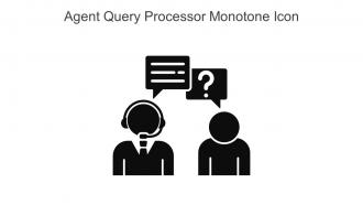 Agent Query Processor Monotone Icon In Powerpoint Pptx Png And Editable Eps Format