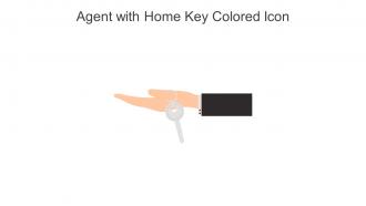 Agent With Home Key Colored Icon In Powerpoint Pptx Png And Editable Eps Format