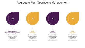 Aggregate Plan Operations Management Ppt Powerpoint Presentation Layouts Show Cpb