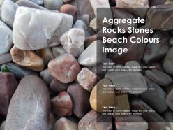 Aggregate rocks stones beach colours image