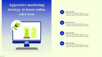 Aggressive Marketing Strategy To Boost Online Sales Icon