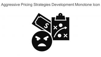 Aggressive Pricing Strategies Development Monotone Icon In Powerpoint Pptx Png And Editable Eps Format